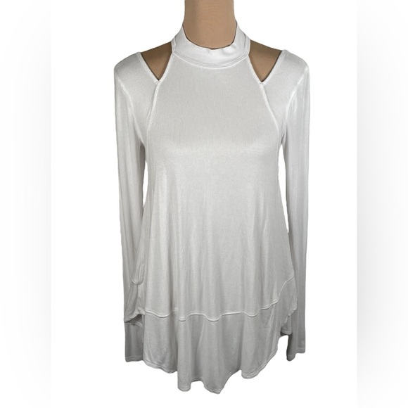 Free People Downtown Girl Cutout Tunic Ivory Size Small - Picture 3 of 11